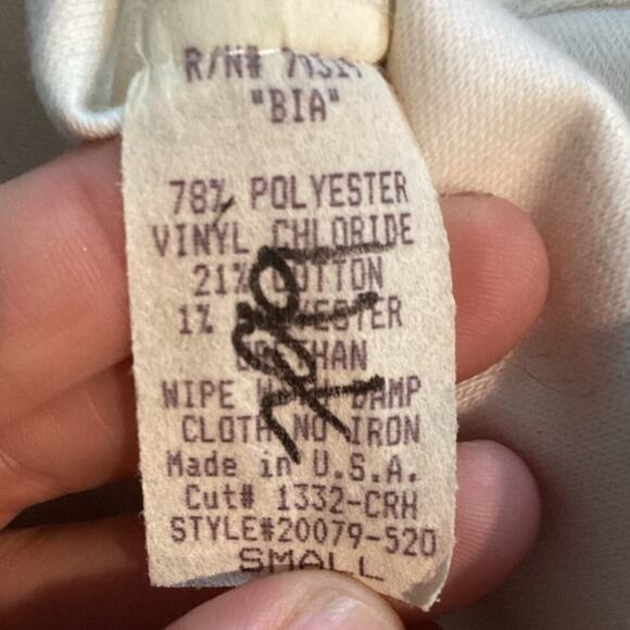 Vtg Express Womens Cropped Jacket Size Small S White Green Y2K Britney Rave Punk - Picture 5 of 14